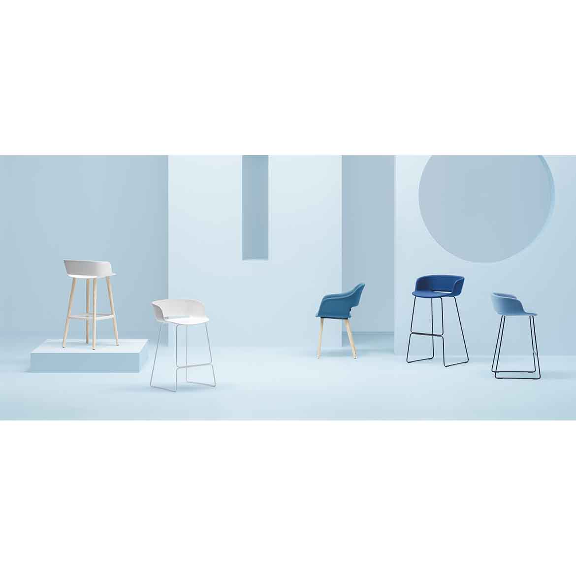 Babila 2747/2 barstool with back
