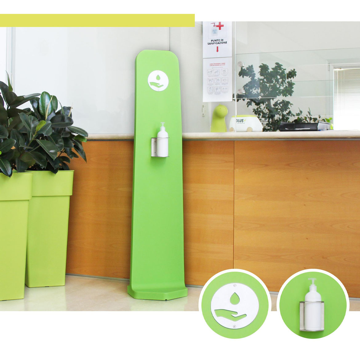 Gradient hand sanitizer dispenser