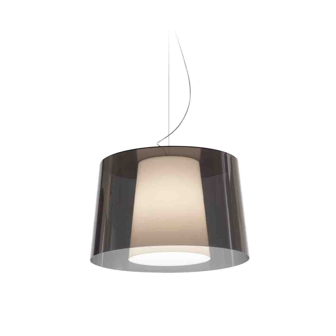 Suspension lamp with polycarbonate diffuser.