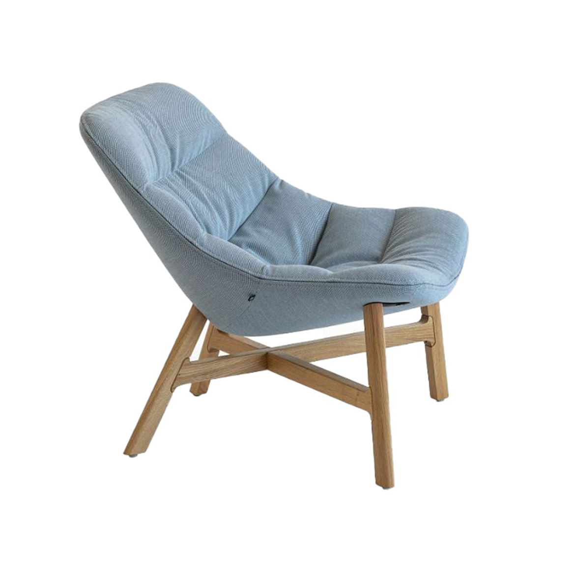 Upholstered armchair with a wide selection of fabrics and bases. Available also in high size. Designed by Piotr Kuchciński.